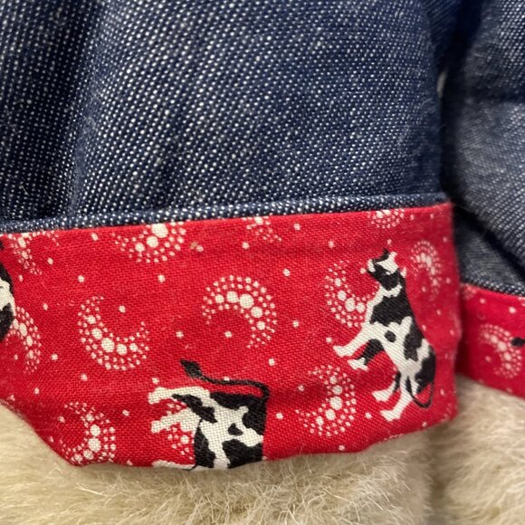 Vintage Articulated Vermont Teddy Bear 16" Brown Jointed Plush Overalls 1994 - Picture 11 of 13